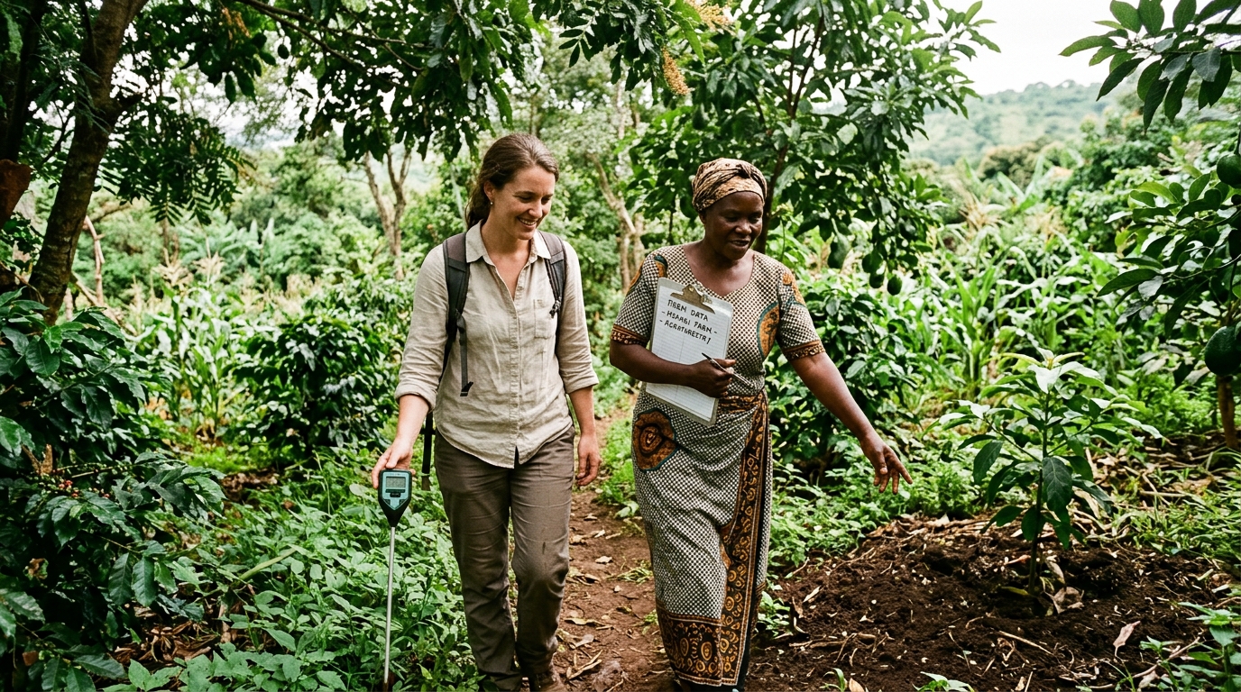 Lush Trade Corp agricultural sustainability specialist and local farm leader in East African agroforestry