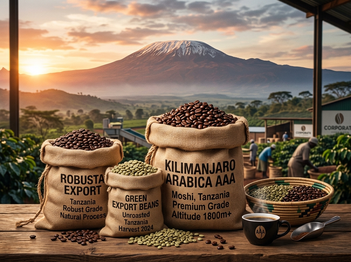 Tanzanian Arabica and Robusta coffee beans for international buyers